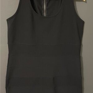 Chic Black Sleeveless Banded Midi Dress